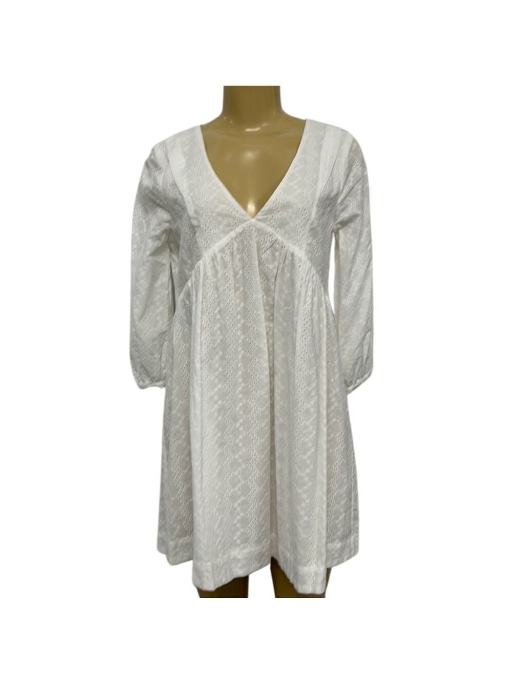 4021 NWT $98 EVERY Eyelet Cotton white Dress - Picture 4 of 4